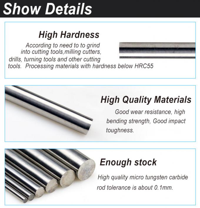 Tungsten Cobalt Ground Carbide Rod H6 Tolerance Good Wear Resistance