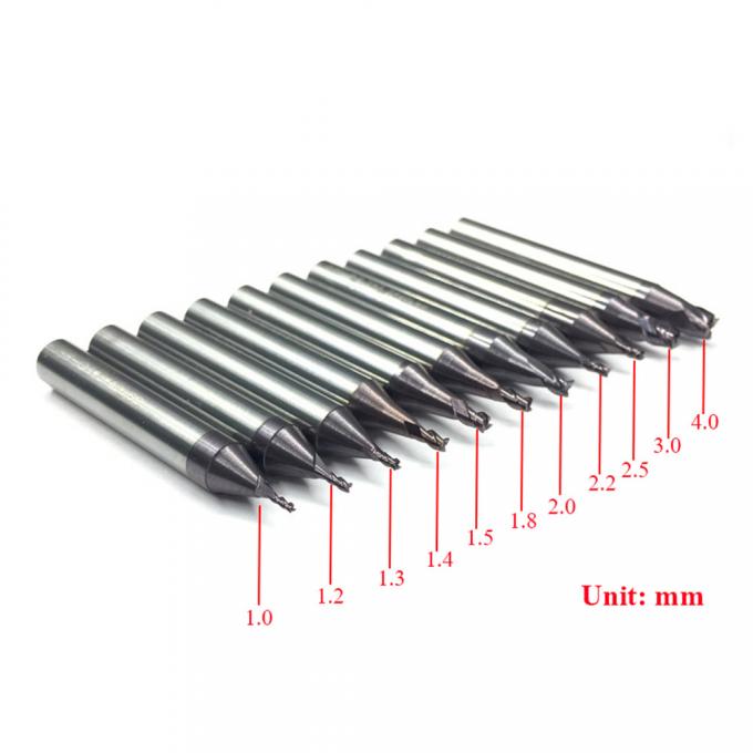 Cemented Carbide 3 Flute End Mill Cutter Straight Bits For Vertical Key Cutting Machine