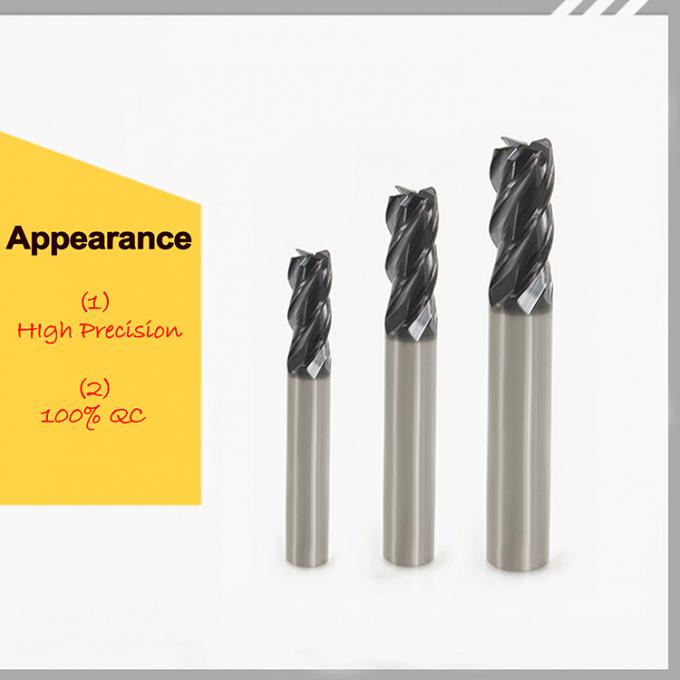 Standard Size Carbide End Mill Carbide Rounding Corner Radius End Mill