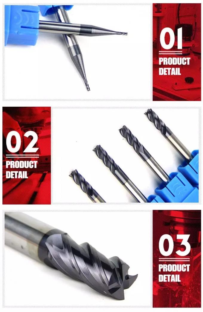 HRC50 CNC Carbide End Mill Cutter 8mm Flat Milling Cutter For Inconel
