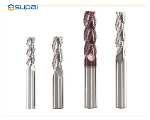 Solid Carbide roughing end mill HRC60 3F 4F CNC Milling Cutter Bits Metal Roughing Machining Aluminum Copper Plastic