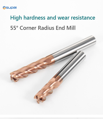 Carbide HRC55 Corner Radius End Mill Router Bits 4 Flute For Steel OEM Tools