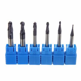 6mm 8mm 10 Mm AOL 100 Mm Solid Carbide End Mills HRC55 TiAlN Coating Ball Nose Milling Tools