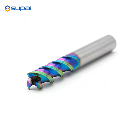 DLC Coating Solid Carbide End Mill Bits CNC Flatted End Mill Cutters