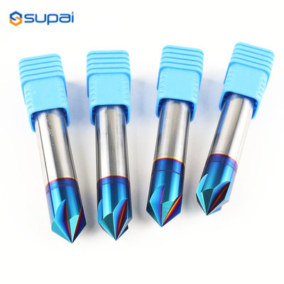 Tungsten Carbide 4 Flutes Chamfer End Mill CNC Cutting Tools