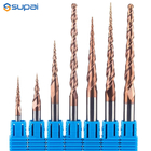 4 Flutes 3/8" TiN Coated Tapered End Mills