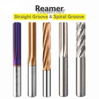 Solid Carbide Chucking Machine Tapered Drill Straight Groove Reamer Tungsten Steel D10*45*90L*6T