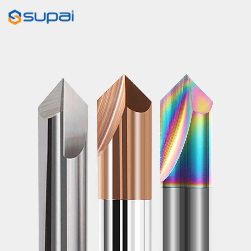 Chamfer End Mill 90° 2-12mm 2 Flute Chamfer Cutter Router Bit Aluminum/Copper/Metal