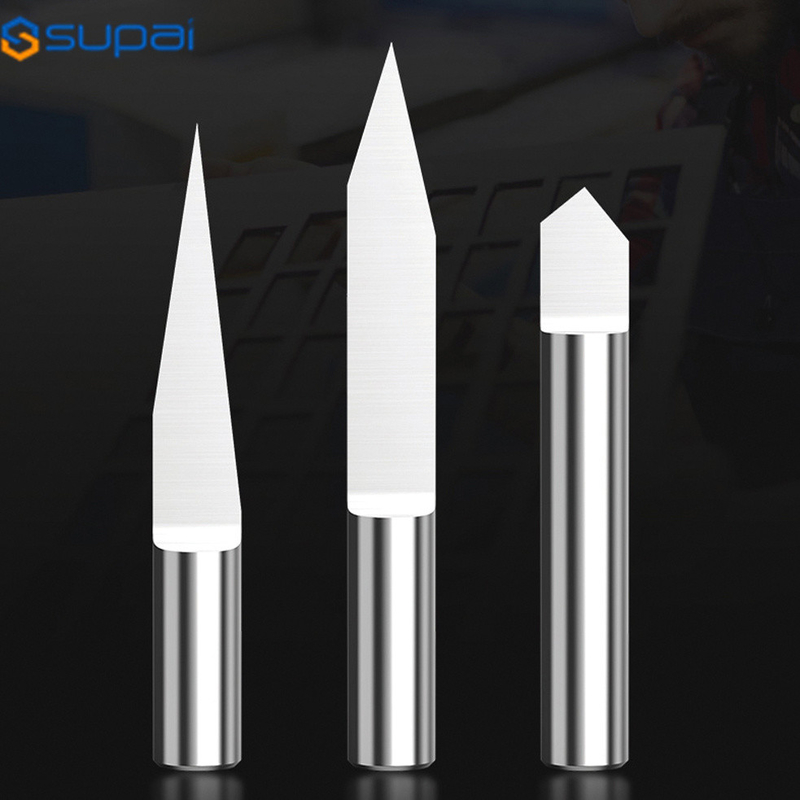 Flat Bottom Engraver Bits 38-50mm CNC Router Tools V Carbide Carving Cutters Degree 10° 15° 20° 30° 45° 60° 90°