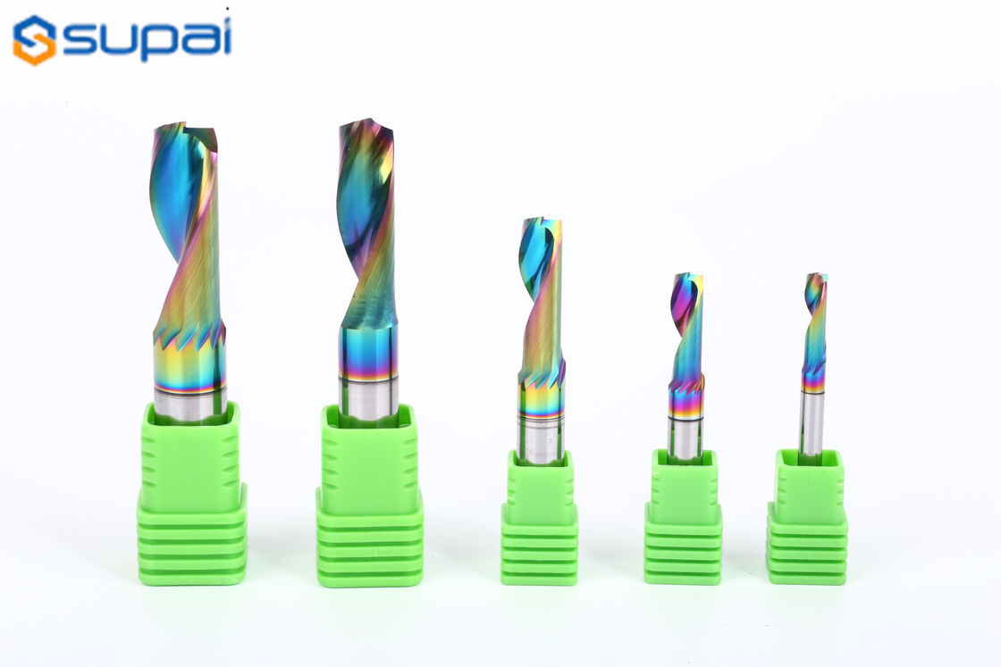 Ferrus Roatler 3.175mm Aluminum End Mill Single Flute CNC Spiral Router Bits Non ...