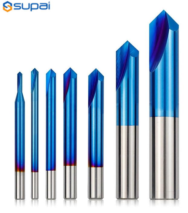 High Speed Chamfer End Mill - 3 Flute, 45° Helix Angle, 3/8'' Shank