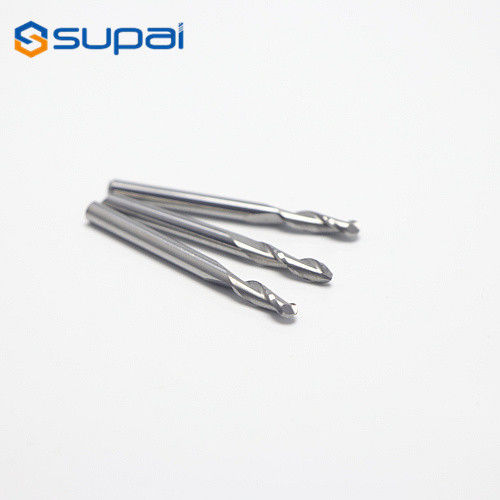 High Precision Solid Tungsten Carbide End Mill For Aluminum Cutting Tool Long Working Lifespan No Coating