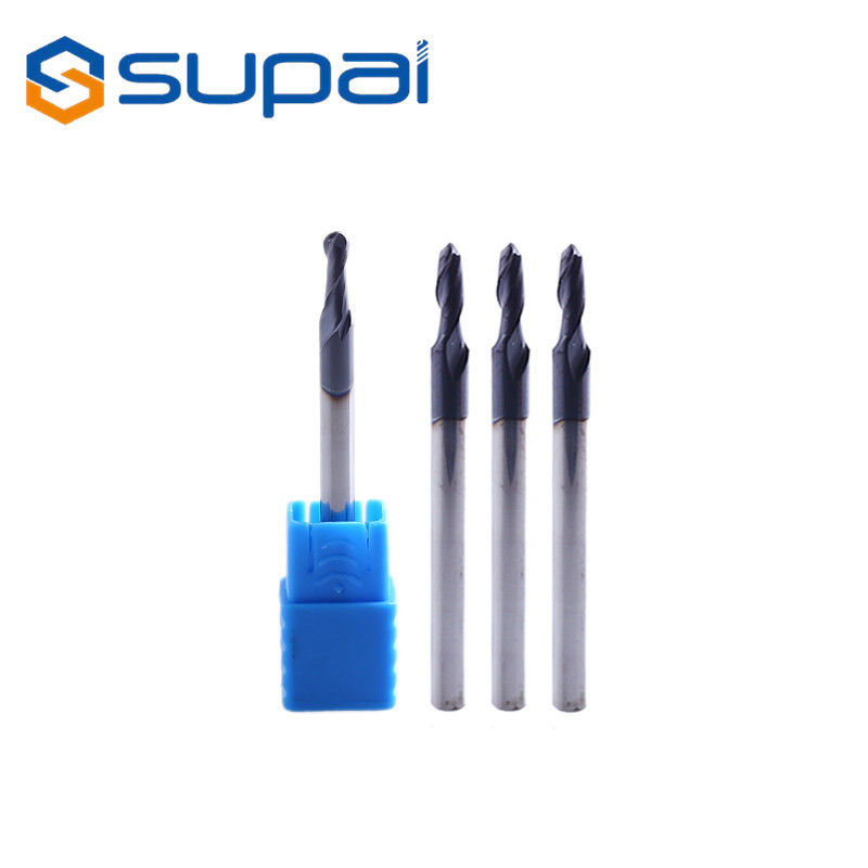 Two Flute Tapered Milling Cutters Metal Cutting Tools Long Working Lifespan