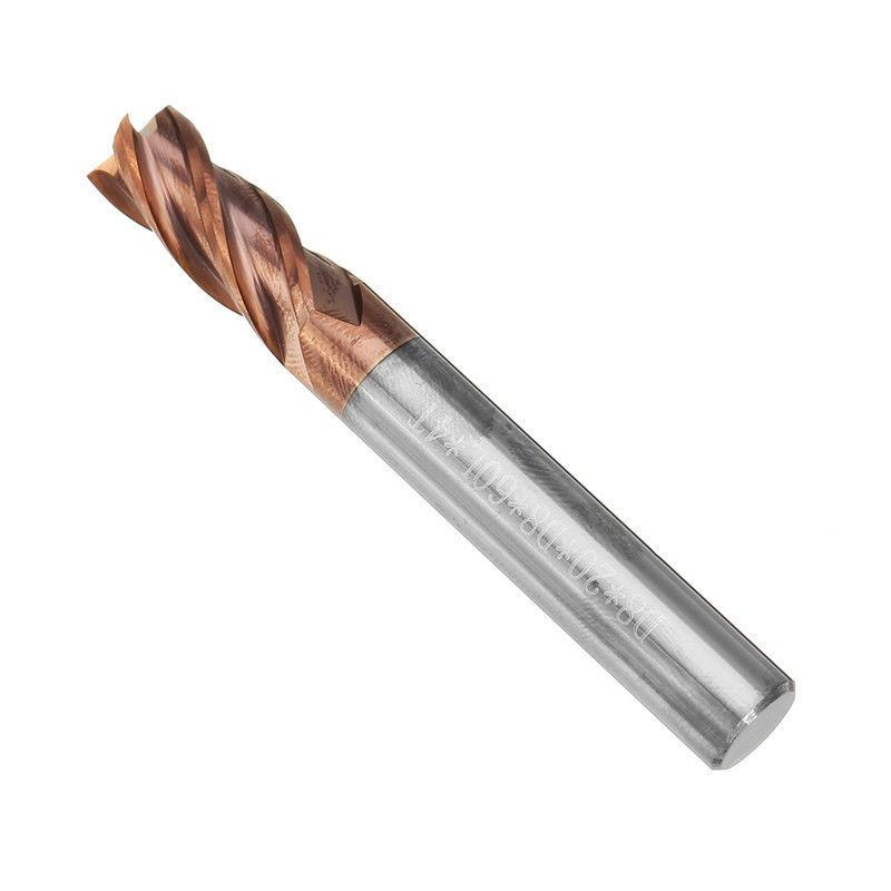 Durable 4 Flutes Tungsten Carbide End Mill HRC55 18mm AlTiN Coating