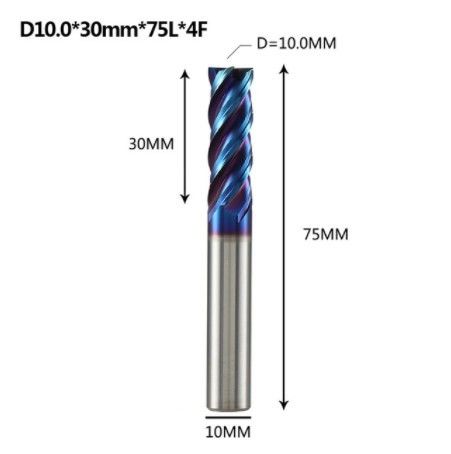 High Precision Tungsten Steel EndMill CNC Tools Nano Coating Milling Cutter