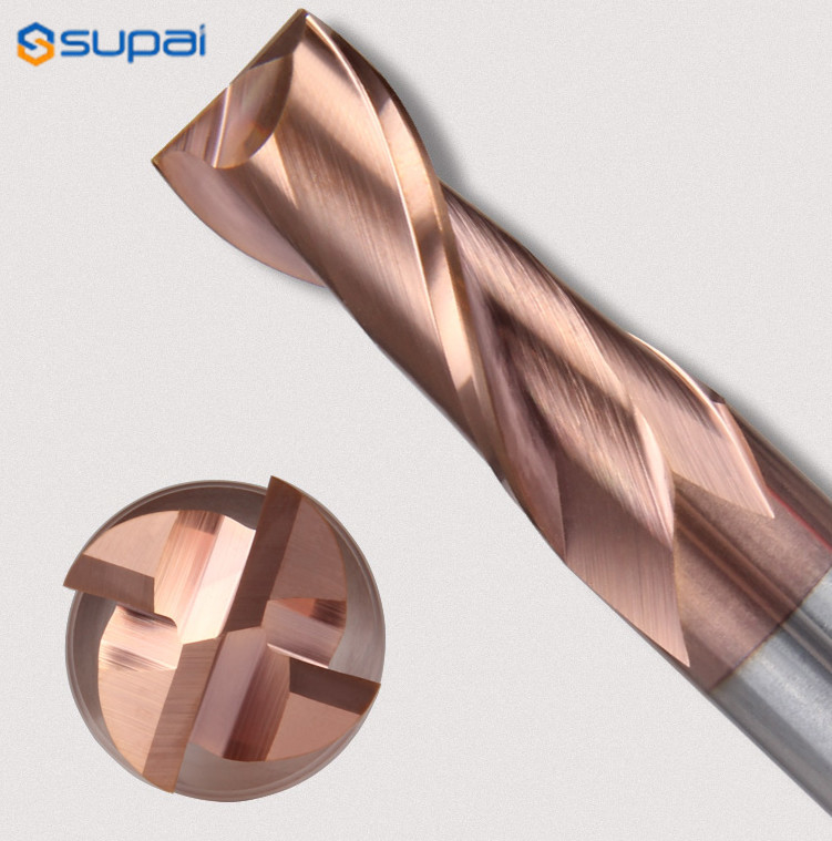 Solid Carbide 58HRC 4 Flute Cnc Square End Mill For Steel
