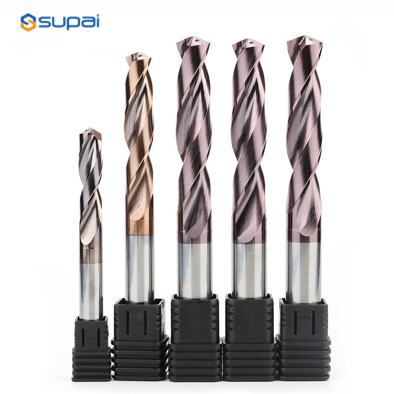 Steel Solid Carbide 2 Flute Twist Drill Bit With Coolant Hole