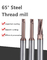 Thread Mill Tungsten Carbide Single 1 Teeth 3 Teeth Full Tooth ISO UNC UNF Pitch CNC Internal Machining Aluminum Cutter
