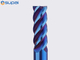 HRC65 4Flute Carbide End Mill 4mm 6mm 8mm Cutting Tools Blue Nano Coating for Hard Milling