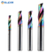 3.175 4 6 8mm CNC Single Flute Solid Tungsten Carbide Alloy End Mill, DLC Coating Milling Cutter for Aluminium