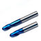 Blue Solid Carbide Ball Nose End Mill HRC60 R4*16*D8*60 With Straight Shank