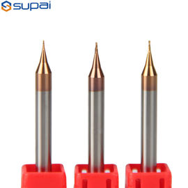 Metal Working Carbide Micro Grain End Mills Long Working Life TiAlN Coating 0.2mm 0.4mm