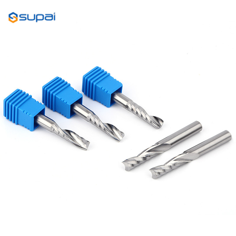 High Precision Single Flute Spiral End Mill CNC Router Bit For Wood
