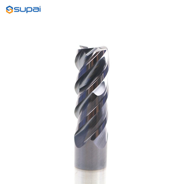 Tungsten Steel Milling 4 Flute End Mill / 6mm 8mm 12mm Cutter End Mill For Stainless Steel