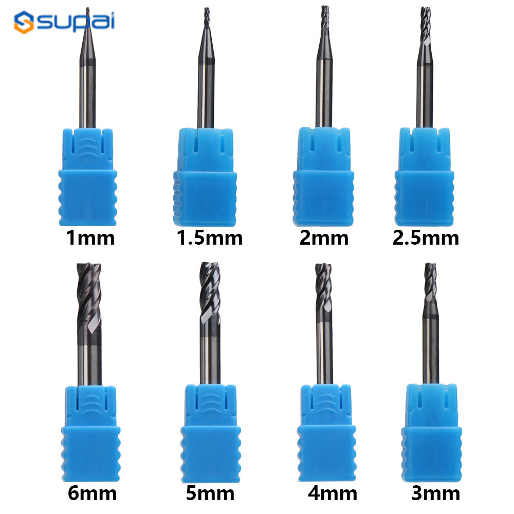 0.005 In Corner Radius End Milling Cutter 4 In Overall Length