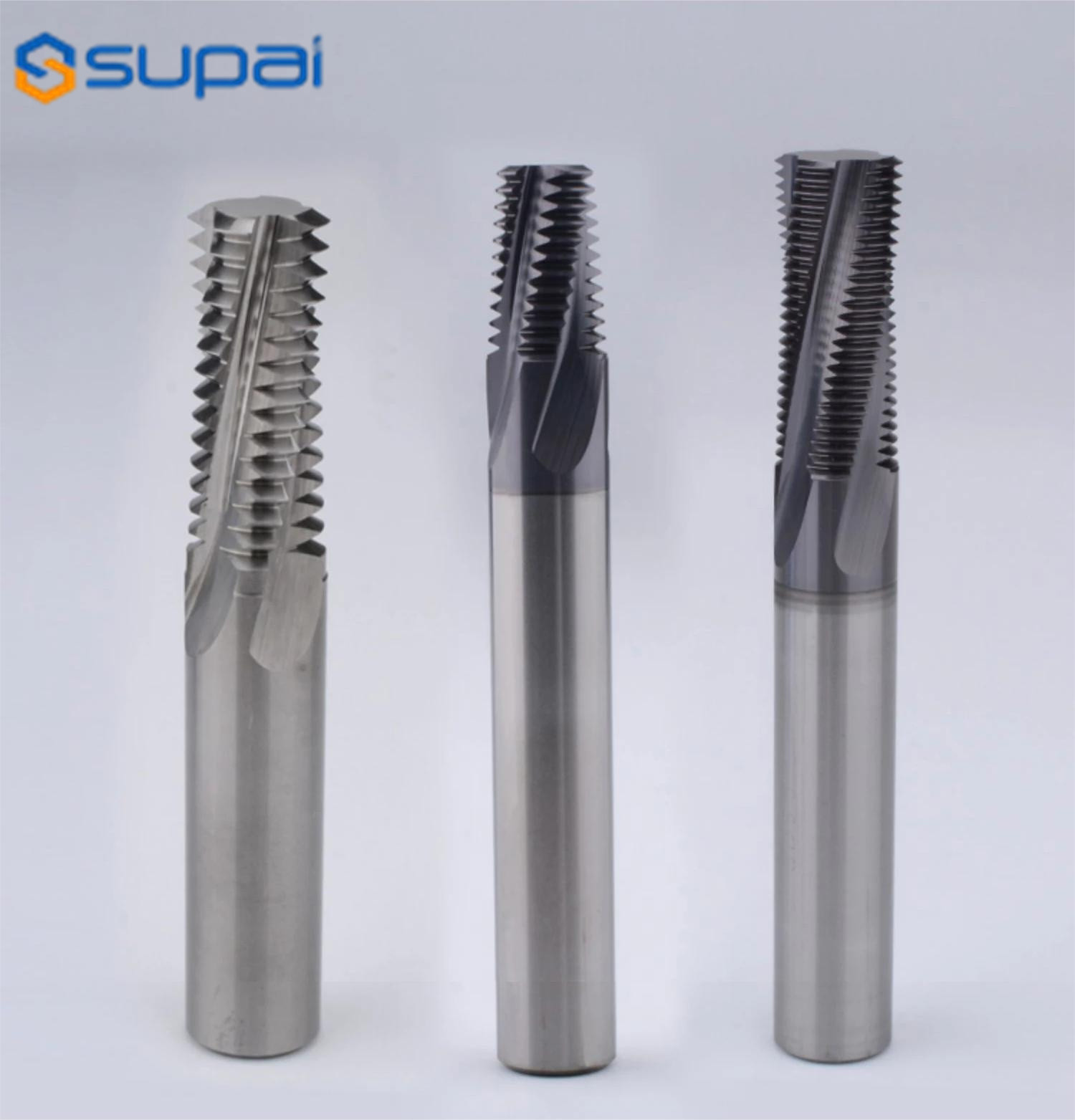 Tungsten Steel Thread 4 Blade End Mill Double Tooth Full Tooth Milling ...