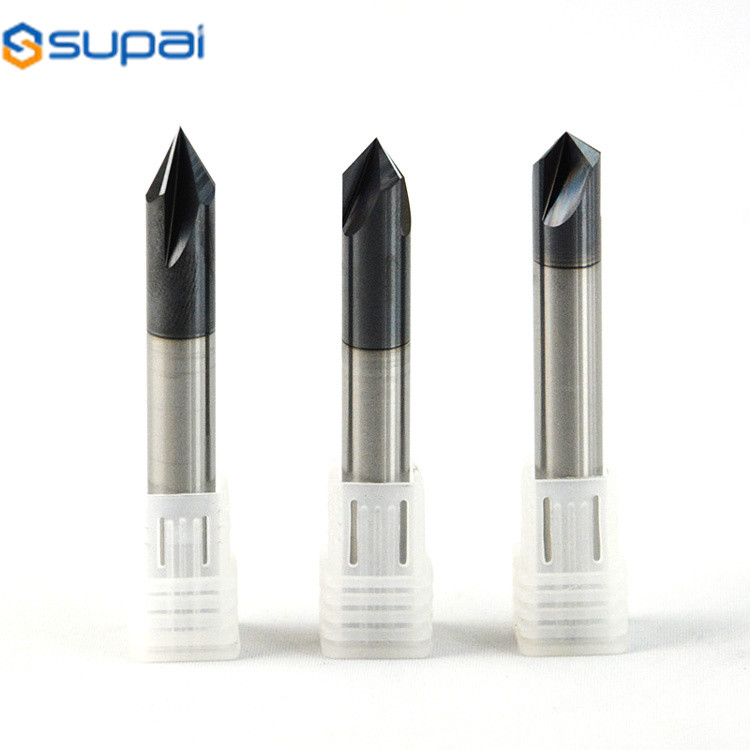 30 Degree Solid Carbide Chamfer End Mill 4 Flute For Steel