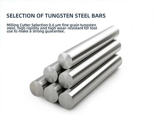 Custom 4 Flutes HRC45 Corner Radius Carbide End Mill 100mm Total Length ...